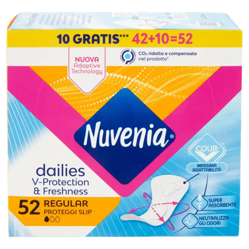 Nuvenia Dailies Fresh Regular Slip Protector 52buc Bax 10 buc.